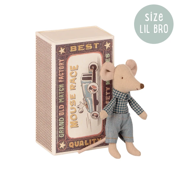 Maileg Mouse Little Brother in Matchbox