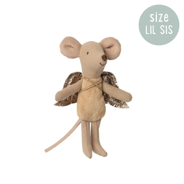 Maileg Fairy Mouse, Little Sister Powder Pink