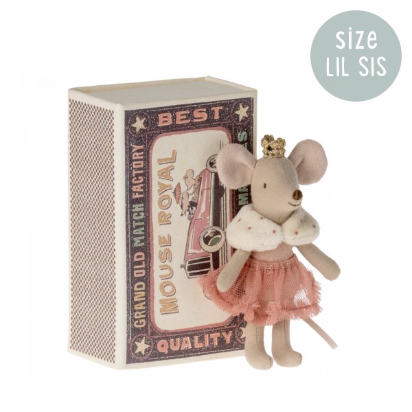 Maileg Mouse Little Sister In Matchbox Princess