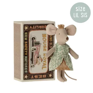 Maileg Mouse Little Sister In Matchbox Princess