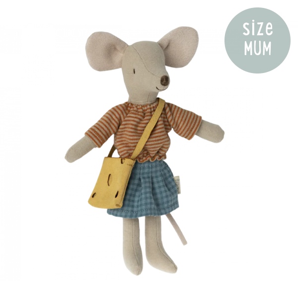 Maileg Mouse Mum 15 cm With Cheese Bag