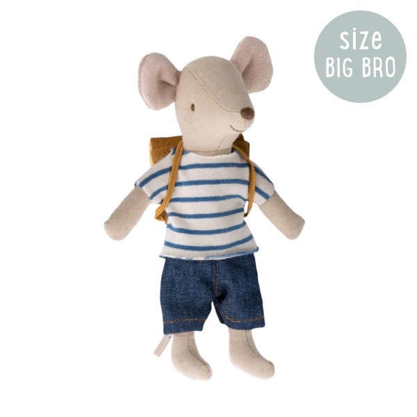 Maileg Mouse Tricycle Big Brother With Bag