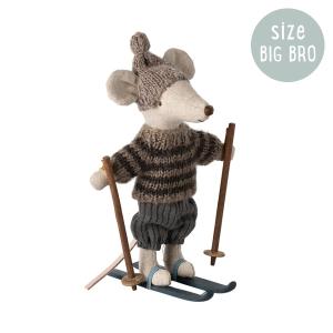 Maileg Mouse Big Brother Winter Ski Set - Grey