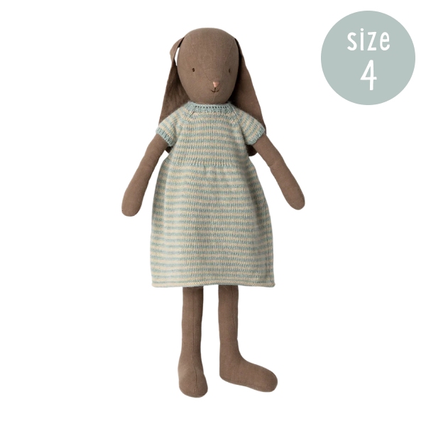 Maileg Size 4 Bunny Brown - Knitted Dress