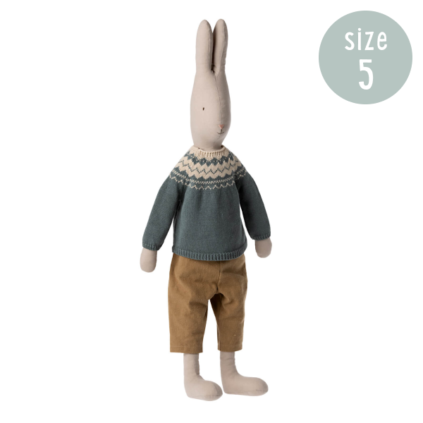 Maileg Size 5 Rabbit - Pants And Knitted Sweater