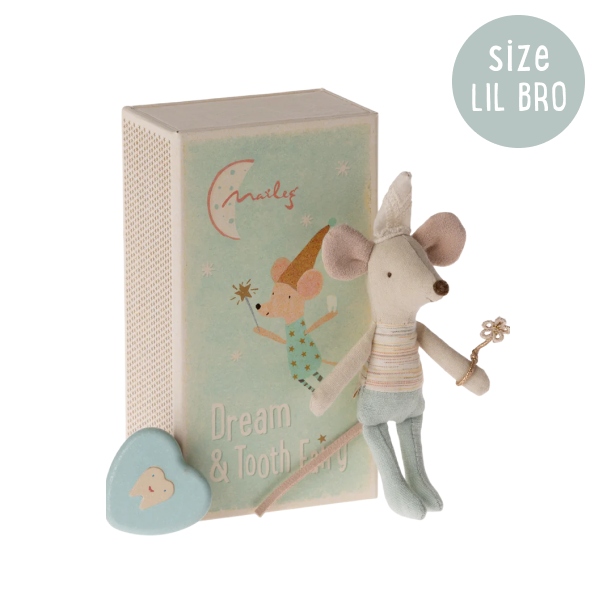 Maileg Tooth Fairy Mouse Little Brother In Matchbox