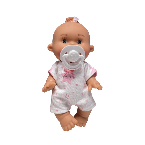 Marina & Pau Nenotin Doll Small With Pacifier - Body Pink Stars