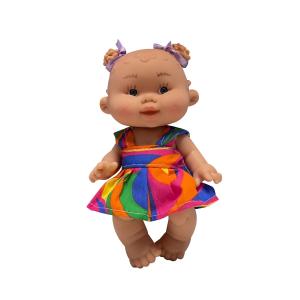 Marina & Pau Nenotin Doll Small With Pacifier - Dress Multicolored