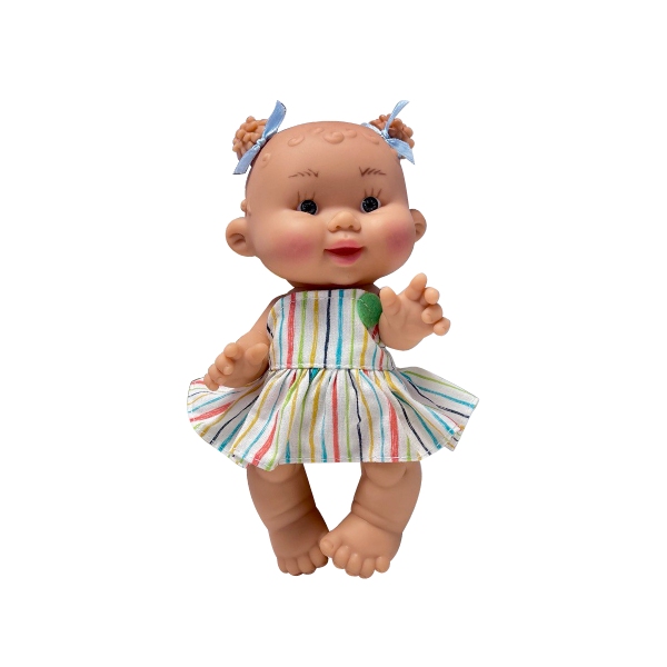 Marina & Pau Nenotin Doll Small With Pacifier - Dress Stripes