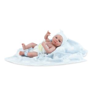 Marina & Pau Doll Mini Baby Newborn with Blue Blanket & Identity Band