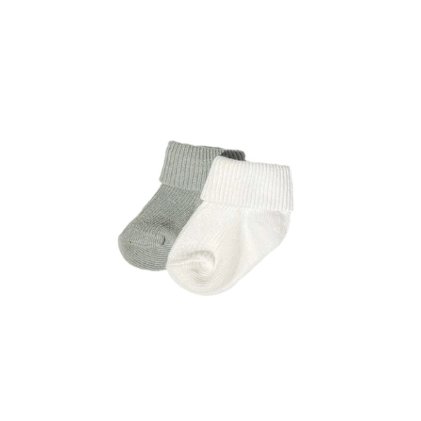 Mini Dreams Baby Socks 0-3 months Grey / White
