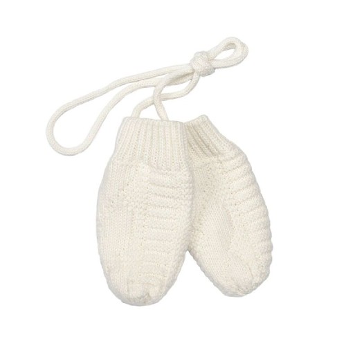 Mini Dreams Baby Mittens Lined Off-White 0-12 Months