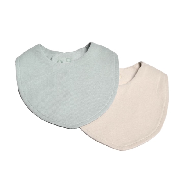 Mini Dreams Bib Slät 2-Pack Grön/Sand