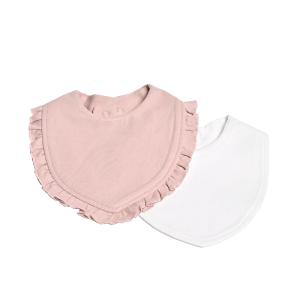Mini Dreams Bibs 2-pack Pink / White
