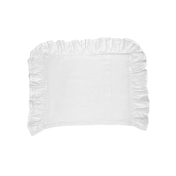 Mini Dreams Pillow Case for Cot 38x55 White Ruffles