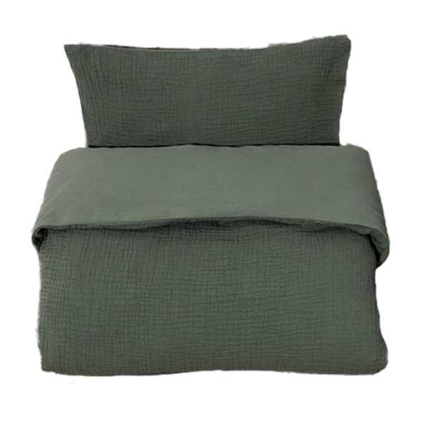Mini Dreams Påslakanset Spjälsäng Little Wave Dark Green