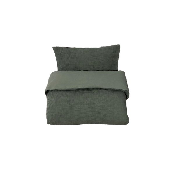 Mini Dreams Påslakanset Vagn Little Wave Dark Green
