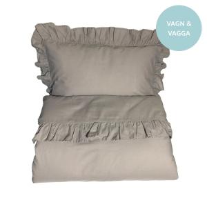 Mini Dreams Duvet Cover Set Pram / Cradle Ruffle Grey