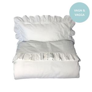 Mini Dreams Duvet Cover Set Pram / Cradle Ruffle White
