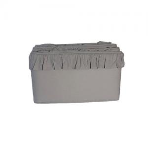 Mini Dreams Crib Cover 30X360 cm Grey with Ruffles