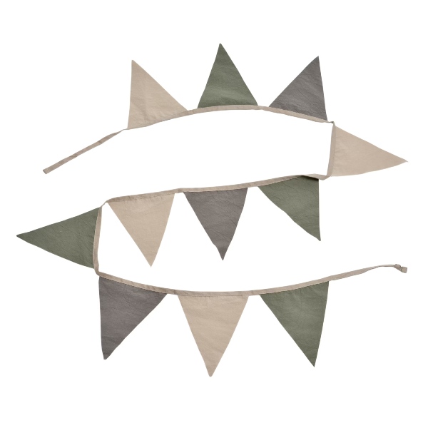 Mini Dreams Pennant Banner Multi Sand, Grey, Green