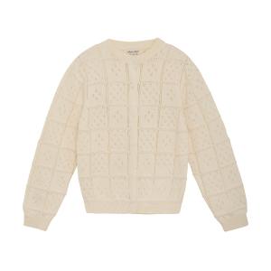 Minymo Cardigan Long Sleeves Knitted Cream White