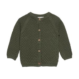 Minymo Cardigan Knitted Long Sleeves Deep Lichen Green