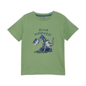 Minymo T-Shirt Kortärmad Grön Dino Grävmaskin