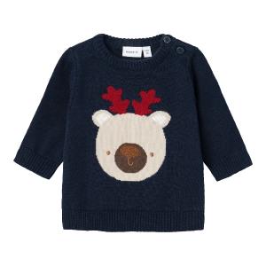 NAME IT Knitted Sweater Dark Sapphire Reindeer