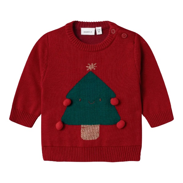 NAME IT Knitted Sweater Jester Red Reindeer