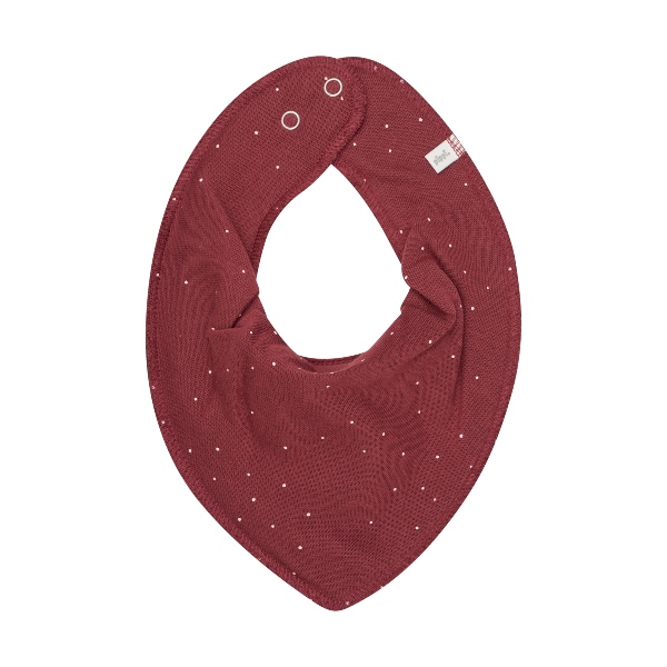 Pippi Scarf Mönstrad Haklapp i Tyg - 4527 New Maroon Blomma