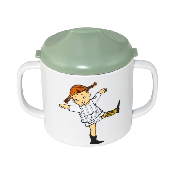 Rätt Start Astrid Lindgren Pippi Longstocking Circus Spill-free Sippy Cup Green