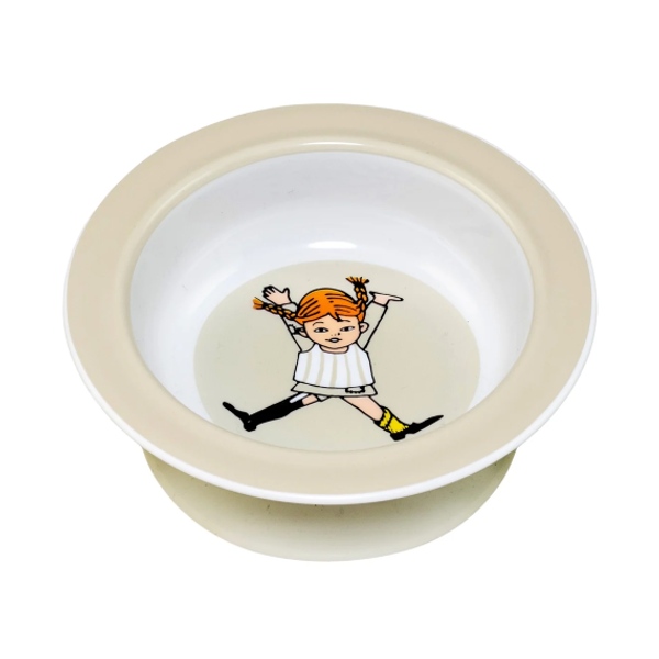 Rätt Start Astrid Lindgren Pippi Longstocking Circus Deep Plate with Suction Cup Beige