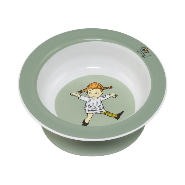 Rätt Start Astrid Lindgren Pippi Longstocking Circus Deep Plate with Suction Cup Green