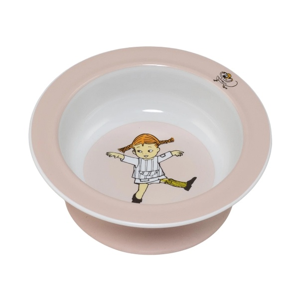 Rätt Start Astrid Lindgren Pippi Longstocking Circus Deep Plate with Suction Cup Pink