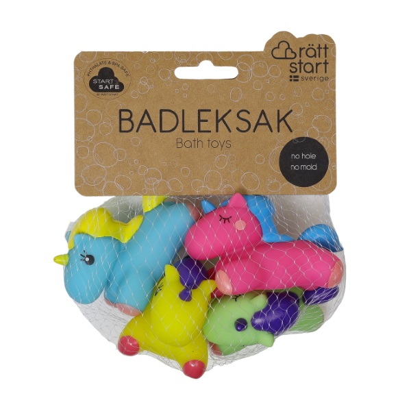 Rätt Start Bath Toys Unicorns 4-pack
