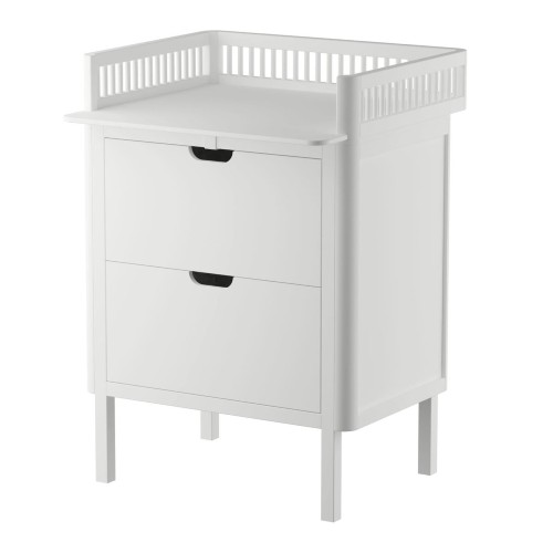 Sebra Changing Unit with Drawers Classic White