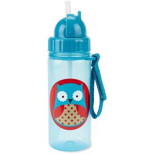 Skip Hop Zoo Flaska med Sugrör Uggla 390 ml