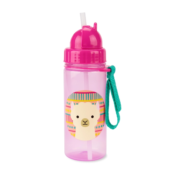 Skip Hop Bottle With Straw Zoo Llama 390 ml