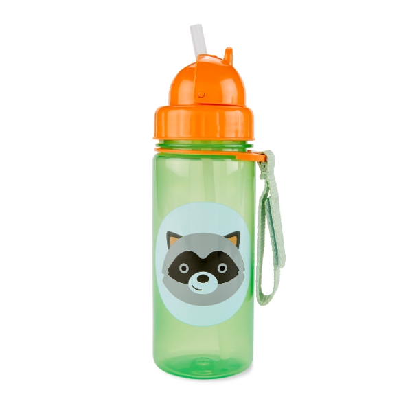 Skip Hop Bottle With Straw Zoo Racoon 390ml