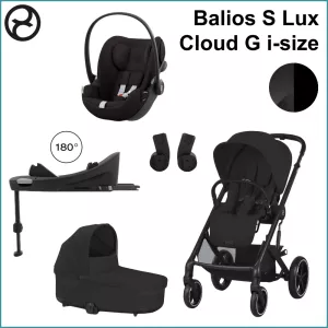 Startpaket - Cybex Balios S Lux BLACK / MOON BLACK inkl. Cloud G i-Size COMFORT