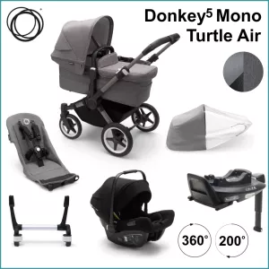 Complete Starter Pack - Bugaboo Donkey5 Mono incl. Turlte Air GRAPHITE / GREY MELANGE