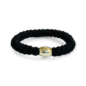 Stella Details Mika Hair Tie - Black with Gold Pearl