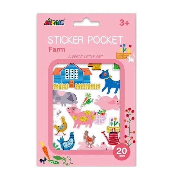 Avenir Stickers Pocket Farm 20 st  3+
