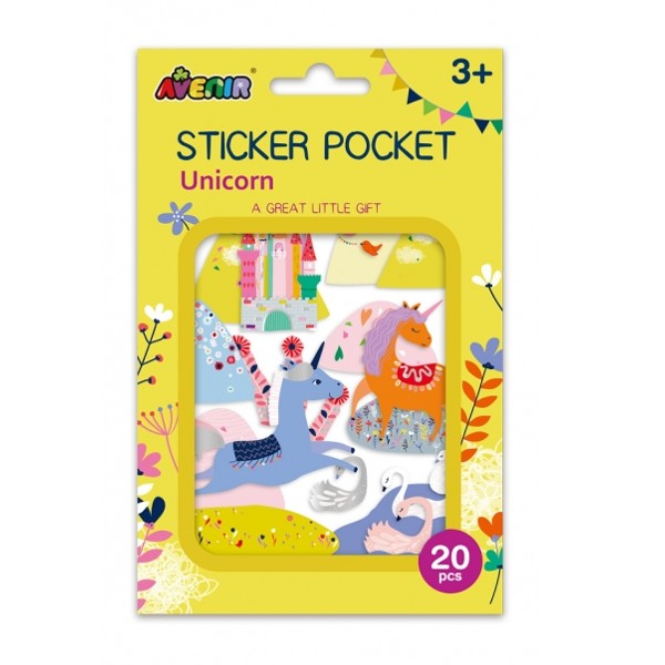 Avenir Stickers Pocket Unicorn 20 st  3+