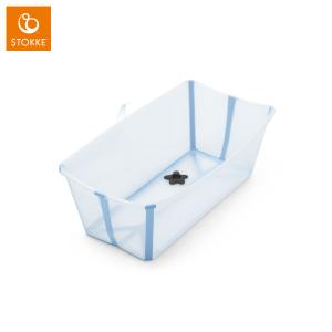 STOKKE Flexi Bath Bathtub Ocean Blue With Heat-Sensitive Bathtub Plug