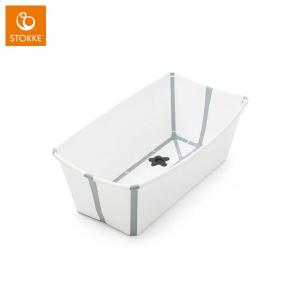 STOKKE Flexi Bath Bathtub White With Heat-Sensitive Bathtub Plug