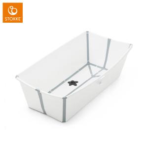 STOKKE Flexi Bath Transparent White X-Large (with Heat Sensitive Bath Plug)