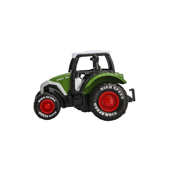 Traktor med Pull back Grön 8 cm