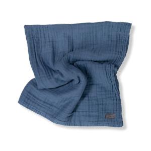 Vinter & Bloom Blanket Layered Muslin Organic Storm Blue